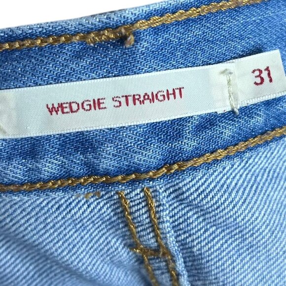 Levi's Women's 31x28 Wedgie Straight Leg‎ Jeans Distressed Mom Denim Trendy - Picture 7 of 10